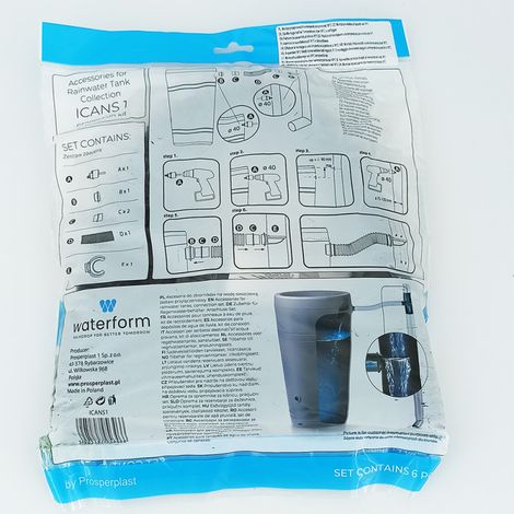 Kit de connexion universel de récupérateur d'eau de pluie ICAN S1 (1/2)