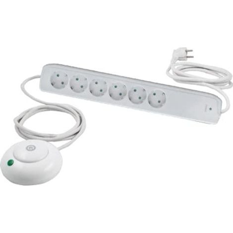 REV 00251201 base múltiple 1,5 m 6 salidas AC Interior Blanco