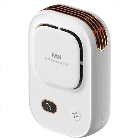 Mini-Gürtelclip-Ventilator, 2000 mAh, USB-aufladbar, freihändiger Hüftclip-Ventilator, Windschutz für Outdoor-Sportarten wie Laufen und Wandern, schwarz (1/5)