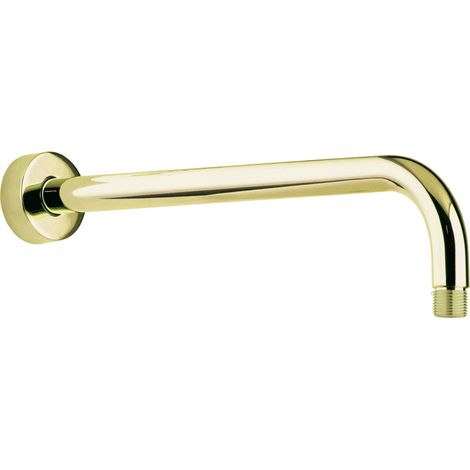 Ramon Soler - Brazo de Ducha Redondo a Pared Horizontal Oro Cepillado 350mm (1/3)