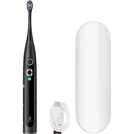 Set de cepillo de dientes eléctrico Oclean X para niños, color negro. (1/2)