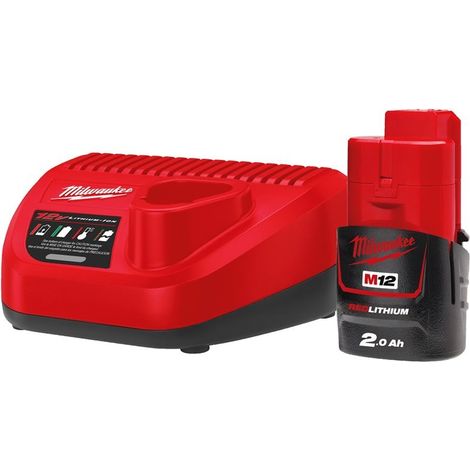 Milwaukee 0 M12B2 4933451900 – m12nrg-201 Kit 1 Batteria + carregador C12 C