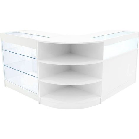 Demeter LED Shop Counter Set K900, B900 & LM60 - White