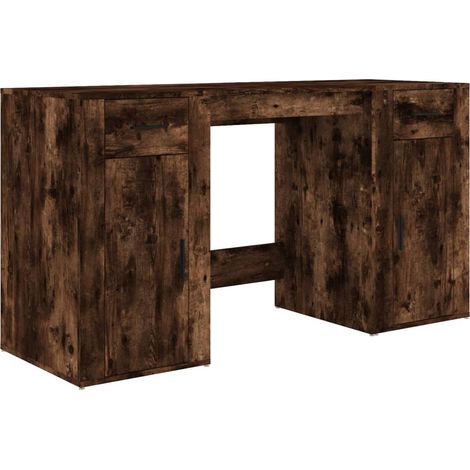 Maison Exclusive - Schreibtisch mit Stauraum Räuchereiche Holzwer