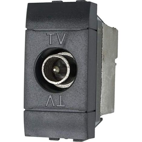 Presa TV Terminale Connettore Maschio Nero Compatibile Bticino Living (1/4)