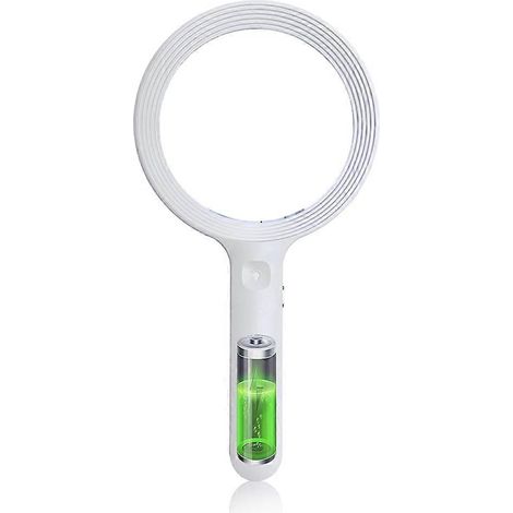 Lampe loupe - Lampe de lecture portable à 12 LED, idéale pour les seniors - Grossissement 30x/60x, 3 modes d'éclairage, rechargeable par USB (1/5)