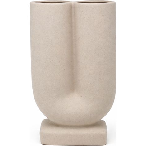 Vaso doppio in ceramica, altezza 25,5 cm, armonia naturale (1/4)