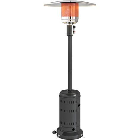 Chauffage extérieur terrasse, parasol chauffant à gaz portable 11 kW avec niveaux réglables, chauffage de terrasse pour jardin et extérieur, montage facile (1/5)