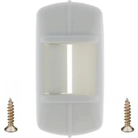 Guide sangle largeur 12 à 15mm de volet roulant avec cache PVC blanc fixation horizontale à visser entraxe 30mm Accessoire Rouleau Enroulement Fixation Fenêtre Store Finition (1/4)