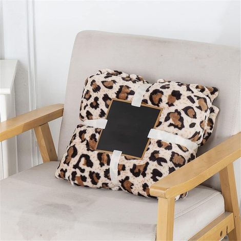 Couverture Polaire Flanelle Imprimé Léopard Plaid Polaire 100 x 120 cm, Jete de Canapé Couverture Lit 1 Personne Douce et Chaude Confortable en Peluche (1/5)