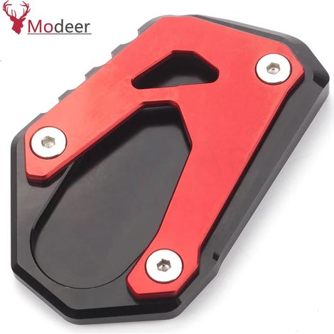 (SANS LOGO ROUGE) Compatible avec Suzuki V-Strom 1050 et V-Strom 1050XT. Extension de béquille latérale antidérapante MaxPower. (1/4)
