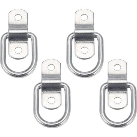 D-Ring - Zurrplatte En Acier Inoxydable 304 - Pour Remorque Camion Bateau Kayak - Charge Max 544 Kg - 10 Pièces (1/5)
