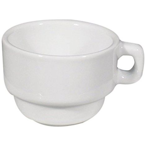 Tazza caffe' roma 8 cl impilabile porcellana saturnia  acquisto minimo confezione 12 pezzi 