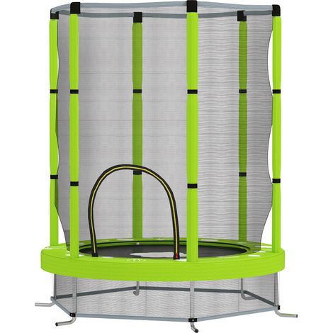 Trampolino Elastico con Rete di Sicurezza Ø140 cm Vert (1/5)