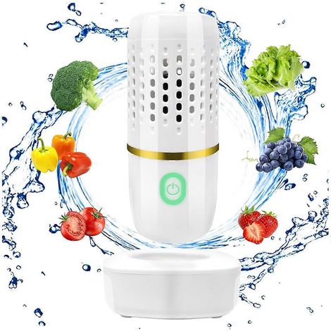 Machine à laver les fruits et légumes, rechargeable, blanche (1/5)