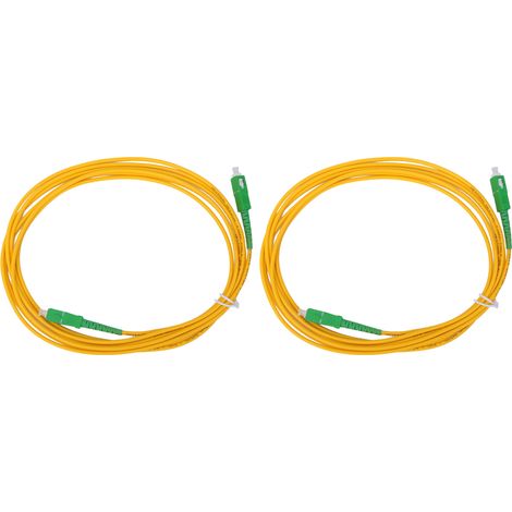 2 mètres de câble à fibre optique monomode SC/APC à SC/APC, lot de 2 pièces, G652D OS2, 3 mètres. (1/5)