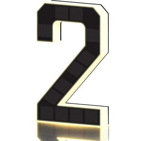 Placa de puerta iluminada (tamaño 2 - negra, 23 cm). Placa de puerta exterior con energía solar, apta para uso en exteriores. (1/4)