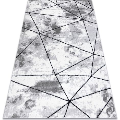Tappeto moderno COZY Polygons, geometrico, triangoli - Structural due livelli di pile grigio grey 120x170 cm
