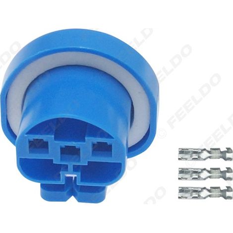 Adaptateur de prise pour bornier de phare automobile 9004-21/HB1/9007/HB5 avec insert métallique