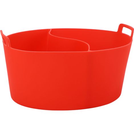 Set mit 2 roten, lebensmittelechten Silikon-Kochtrennern, auslaufsicher, wiederverwendbar, hitzebeständig für Schongarer (1/5)