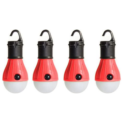 Ampoule pour tente de camping, équipement de camping, convient pour le camping, la randonnée et les excursions en autonomie, crochet rouge (1/5)