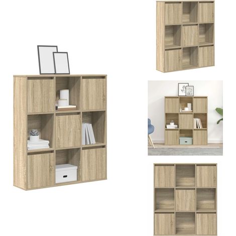 Bücherregal Sonoma-Eiche 89x24x101,5 cm Holzwerkstoff - Bücherregal - Bücherregale - Bücherschrank - Lagerschrank (1/5)
