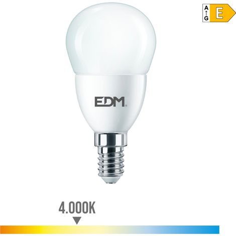Bombilla LED EDM Esférica E14 7W 806lm 4000K Luz Día Ø4,8x9,5cm (1/3)