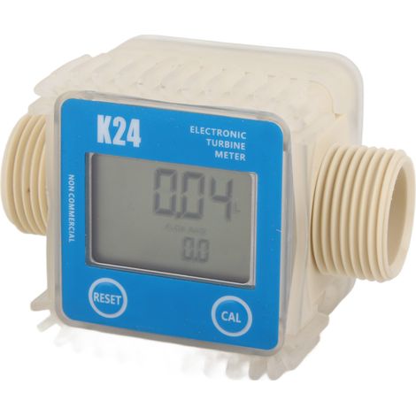 Débitmètre numérique à turbine LCD K24 pour carburant diesel, largement utilisé pour les produits chimiques et l'eau. (1/5)