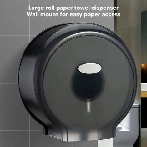 Eosnow Distributeur de rouleaux de papier toilette géant sans poinon, support mural étanche, support distributeur de mouchoirs en (1/4)