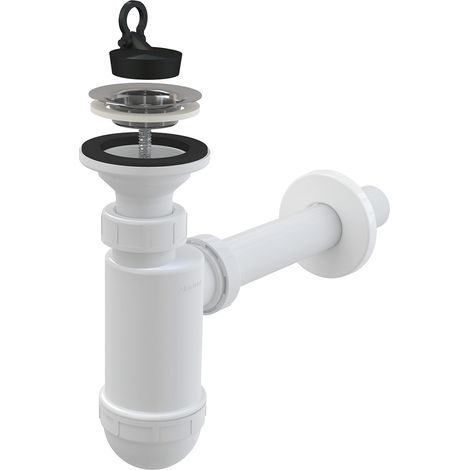 Alcadrain Flaschengeruchverschluss für die Waschbecken DN 32 mit einem Edelstahlgitter DN 63