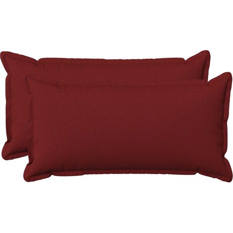 vidaXL Cushion with Pillow HOUTEN 2 pcs Wine Red Faux Linen (1/5)