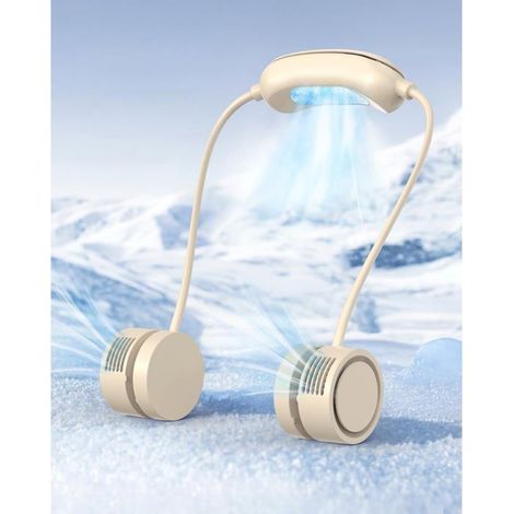 Filiyano-Ventilateur de cou 2026, ventilateur rafraîchissant pour le cou, mains libres, 3 vitesses, batterie rechargeable USB-C 1600 mAh (1/5)