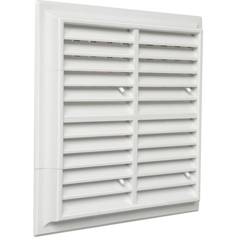 La Ventilazione G15DR2X2B Griglia Plastica con Dosatore Quadra da Sovrapporre, Bianco, 240x240 mm (1/4)