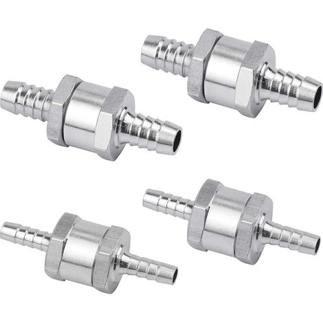 Jeu de 4 clapets anti-retour diesel 6/8/10/12mm, vanne carburant en alliage d'aluminium avec flèche pour essence, diesel, voiture, bateau, moto (1/5)