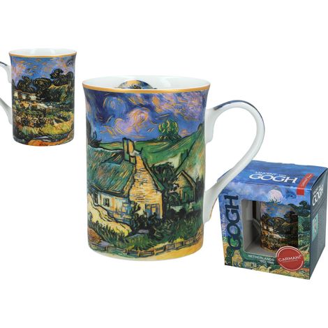 Mug classique NEUF VAN Gogh Cottages W Cordeville Porcelaine Carmani Cadeau (1/4)