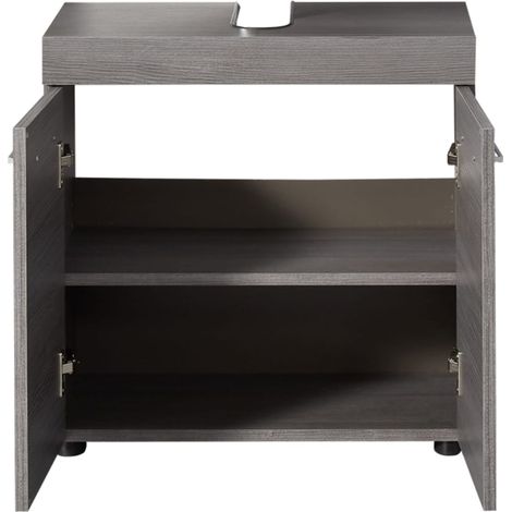 trendteam Waschbeckenunterschrank RunnerBad Rauchsilber 58 x 57 x 30 cm (1/3)