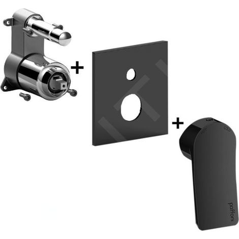Paffoni Tilt - Mitigeur encastré pour 2 sorties, noir mat TIBOX015NO/M (1/2)