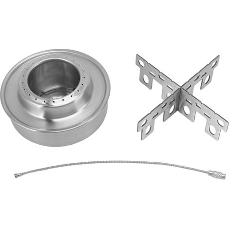 Réchaud de camping portatif extérieur en acier inoxydable mini réchaud de randonnée pour camping trekking barbecue (1/5)