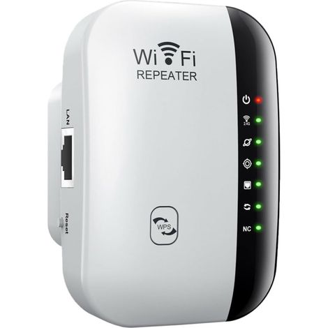 WLAN-Signalverstärker zur Erweiterung der drahtlosen Reichweite, hohe Durchdringung, 300 Mbit/s, weißer Kunststoff, für mehrere Geräte (1/5)