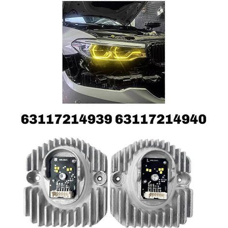 Gelbe Angel Eyes Tagfahrlicht-LED-Module mit adaptiver Beleuchtung für BMW G30 530i 540i M5