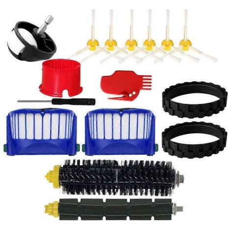 Filtres HEPA, brosses latérales principales et roue universelle pour iRobot Roomba 610, 620, 625, 635, 645, 651, 664, 675, 676, 681, 685, 689, 690 et 695 (1/5)