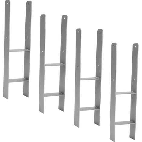 Wolketon Anclaje de poste Viga en H Soporte de poste Soporte de protección de madera Anclaje en H 111 mm - 2x
