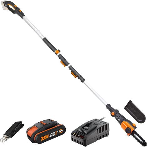 WORX WG349E élagueuse sans fil avec batterie 20 V 2 Ah et chargeur inclus (1/10)