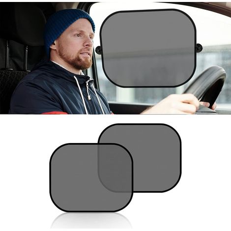 Lot de 4 pare-soleil universels statiques pour vitres latérales de voiture (44 x 36 cm) (1/5)