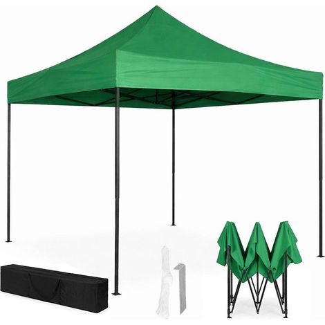 Tenda da giardino automatica a montaggio rapido, 3x3 m, verde (1/5)