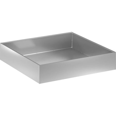 Garten-Pflanzgefäß Silber 80 x 80 x 20 cm Verzinkter Stahl vidaXL (1/5)