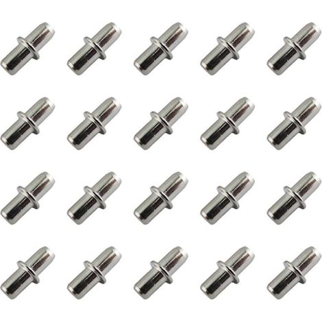 20er-Pack Regalträger 5 mm - Regalwinkel - Regalstifte - Bretthalterungen - für Möbel, Schränke
