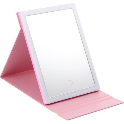 Miroir LED De Maquillage PU avec Éclairage LED Intégré pour Salle De Bain Ou Chambre (1/5)