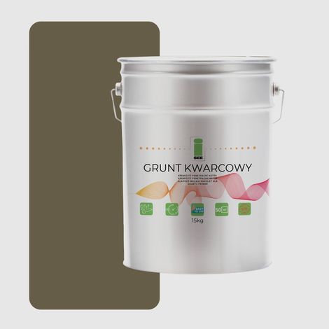 PRIMER AL QUARZO PER INTONACO SILICONE, PER CALCESTRUZZO EDILE 15 KG KAKI SCURO F456 (1/5)