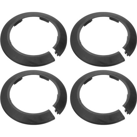 Cache-Tuyau A Embase Avec Diamètre Extérieur De 90mm, Cache-Radiateur En Plastique PP, Cache-Tuyau Rond De Drainage À Fermeture Par Clip, Noir (1/5)